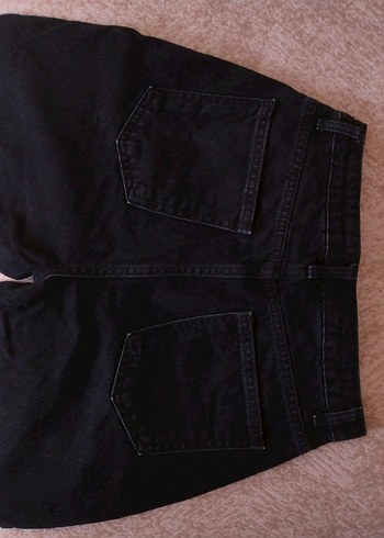 Kadın Siyah Rahat Kesim Midi Denim Pantolon - Görsel 10