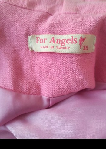 Pembe Keten Kadın Blazer Takım - Görsel 9