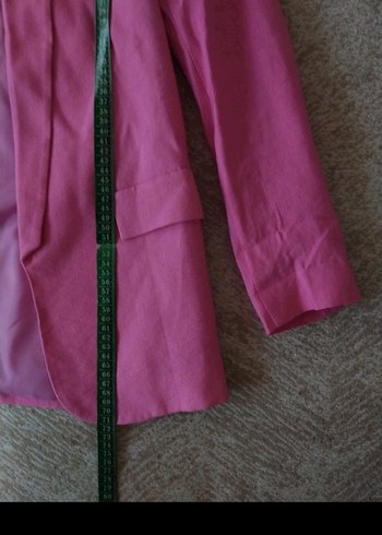 Pembe Keten Kadın Blazer Takım - Görsel 6