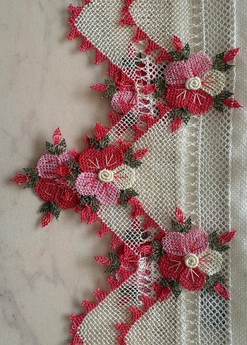 iğne oyası analı kızlı havlu takimi - Görsel 10