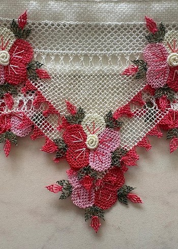 iğne oyası analı kızlı havlu takimi - Görsel 2