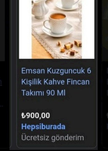 Beyaz Kabartmalı 6'lı Fincan ve Tabak Seti - Görsel 3