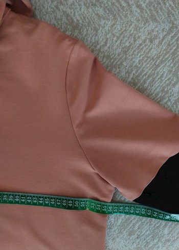 Pembe Kapüşonlu Uzun tesettür Salaş Tunik - Görsel 6