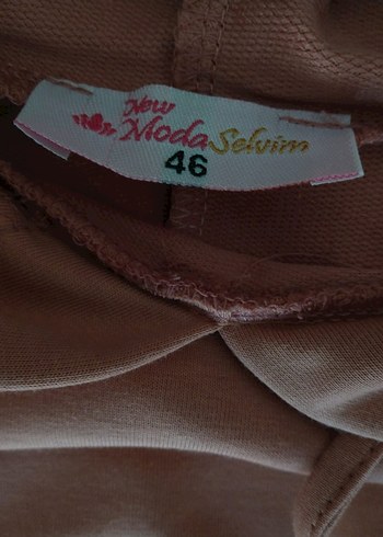 Pembe Kapüşonlu Uzun tesettür Salaş Tunik - Görsel 5