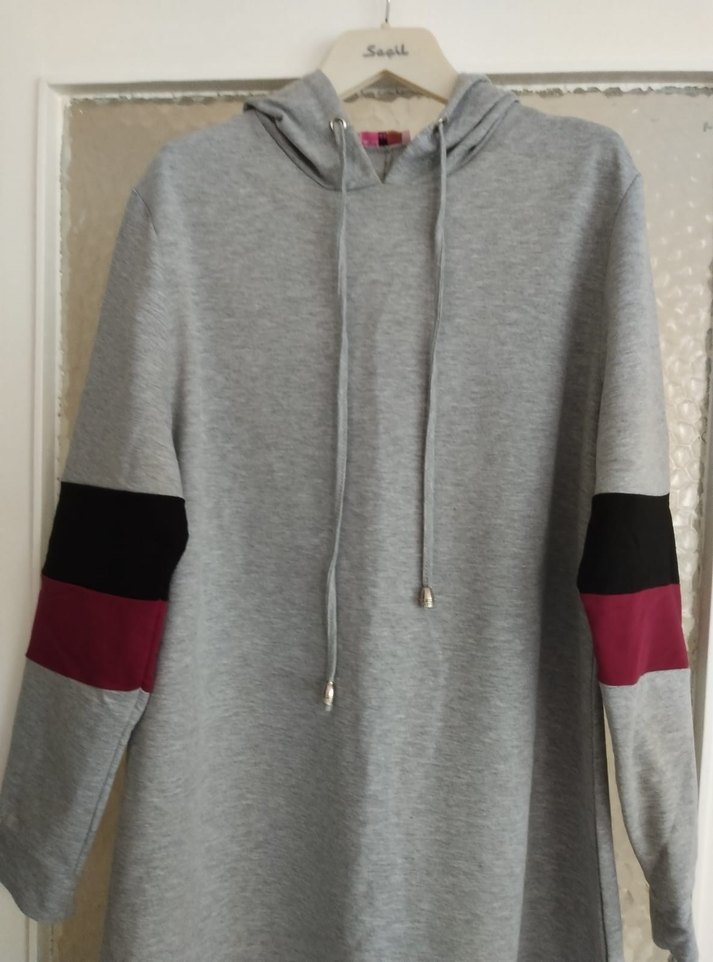 tesettür gri eşofman üstü - Görsel 2