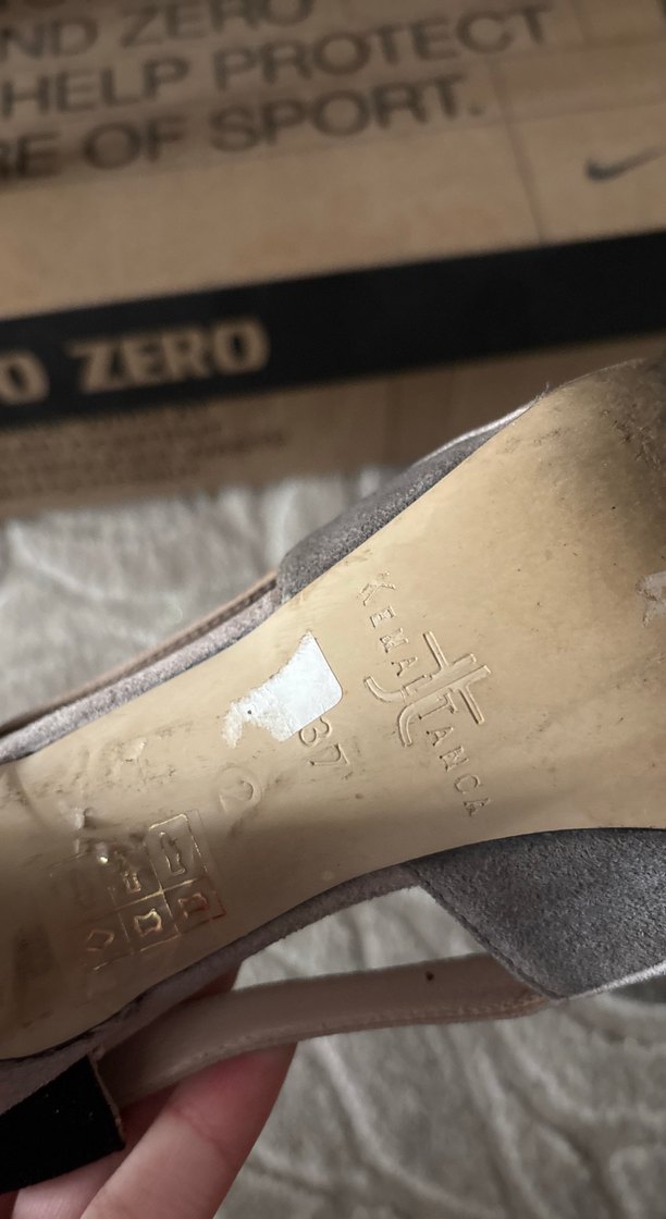 Gri Süet Tokalı Yüksek Topuklu Stiletto - Görsel 5