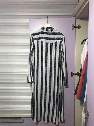 Lacivert beyaz cizgili tunik