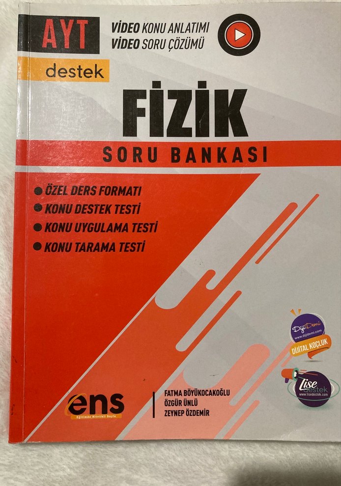 AYT Fizik Soru Bankası Destek Kitapları - Görsel 2