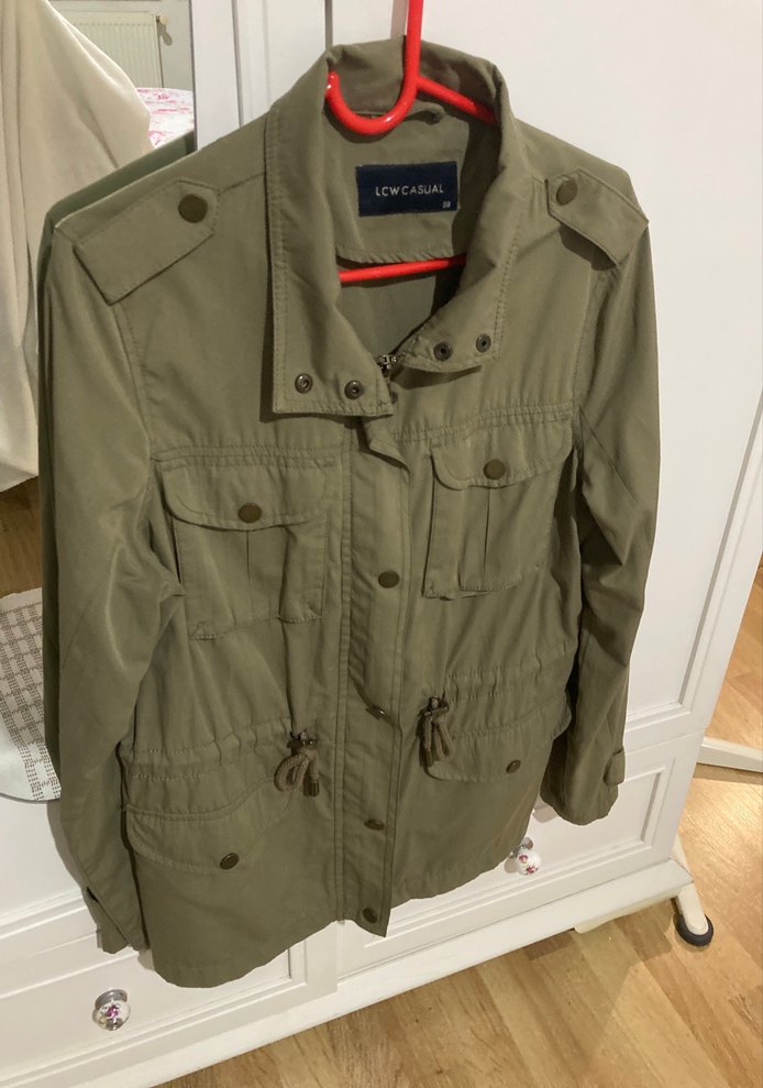 LCW Casual hali yeşil kadın ceket - Görsel 5