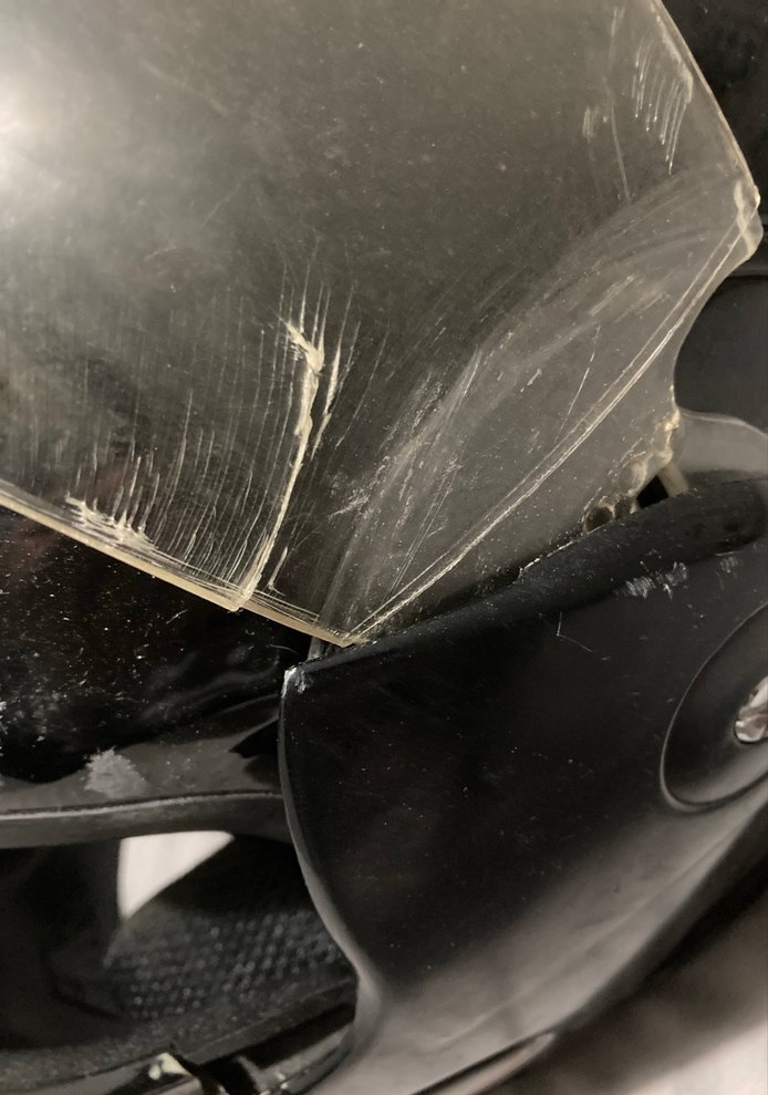 Siyah Kemerli Biker Motosiklet Kaskı - Görsel 5