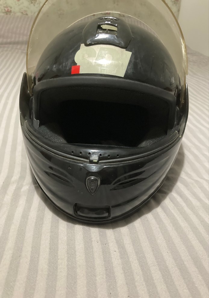 Siyah Kemerli Biker Motosiklet Kaskı - Görsel 3