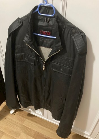 Siyah deri görünümlü Biker Ceket - Görsel 3