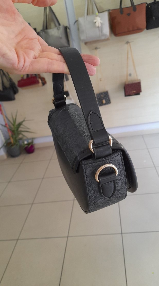 Coach Kadın Siyah Deri Baskılı Çanta - Görsel 2