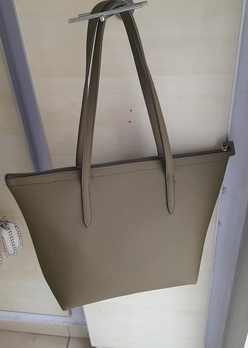 Bej Deri Kadın Omuz Çantası - Görsel 2