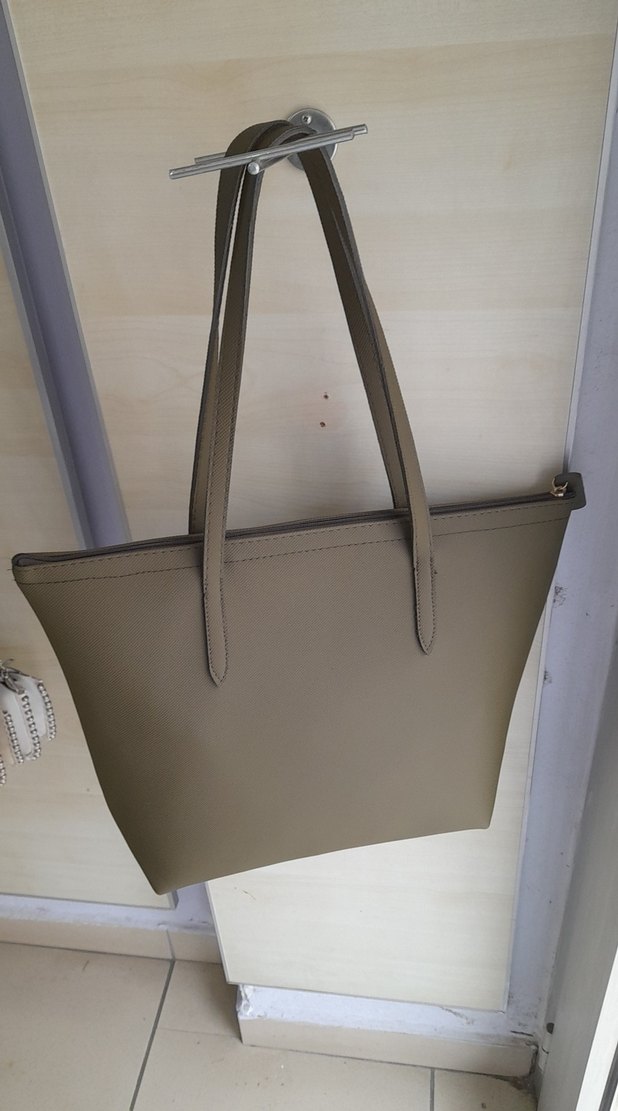 Bej Deri Kadın Omuz Çantası - Görsel 2