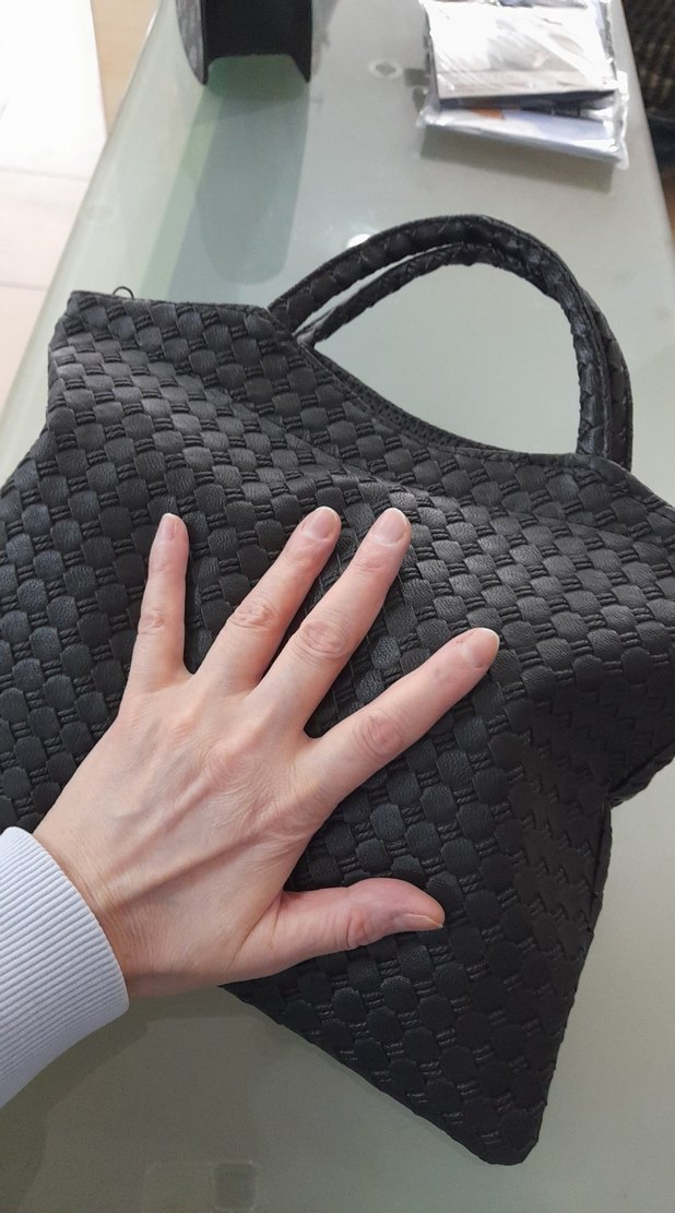 Siyah Kadın Günlük Örgü Çanta - Görsel 2