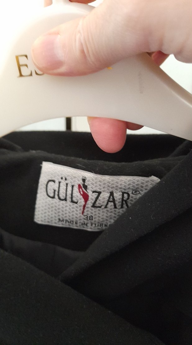 Kemerli Siyah Kadın Kaban - Görsel 3