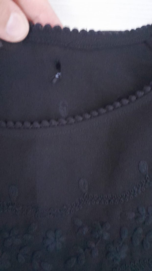 Nakışlı Siyah Kadın Bluz - Görsel 2