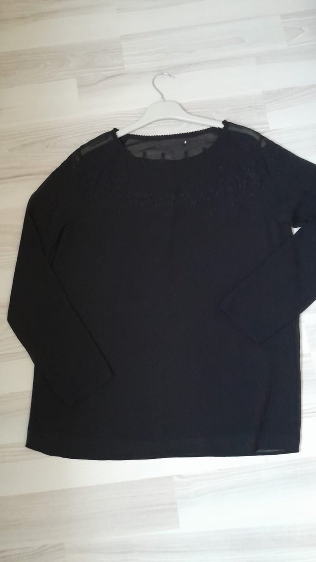 Nakışlı Siyah Kadın Bluz - Görsel 4