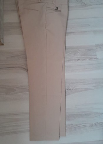 Bej Kadın Kumaş Pantolon Midi Boy - Görsel 2