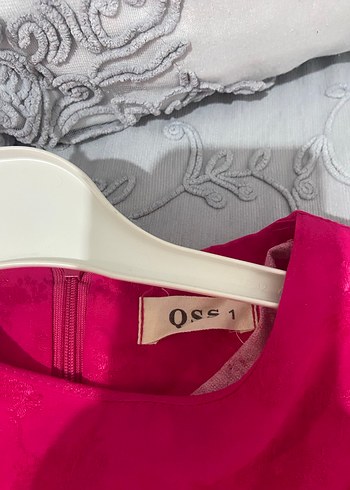 Pembe Uzun V Yaka Bohem Kadın Elbise - Görsel 3