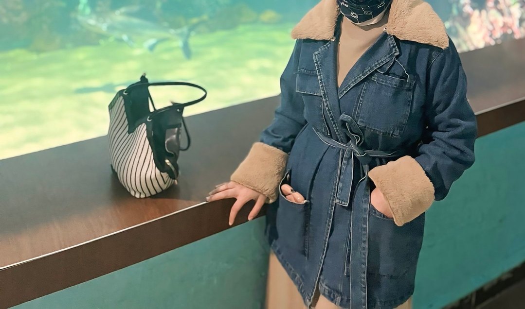 Kürk Detaylı Camel Denim Ceket - Görsel 2