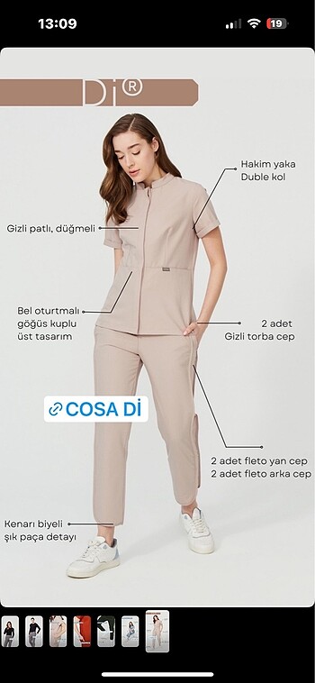 Cosa di serisi medikal üniforma