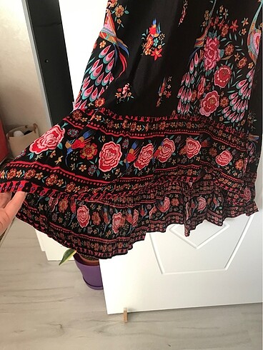 Zara Yazlık desenli elbise