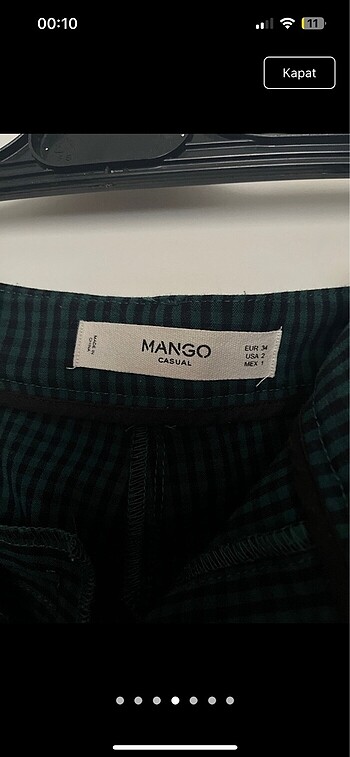 34 Beden yeşil Renk Mango Pantolon