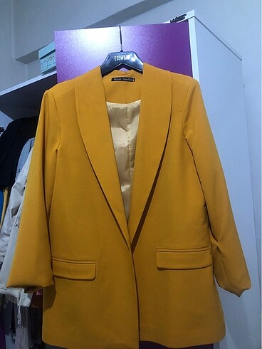 42 Beden sarı Renk Blazer ceket
