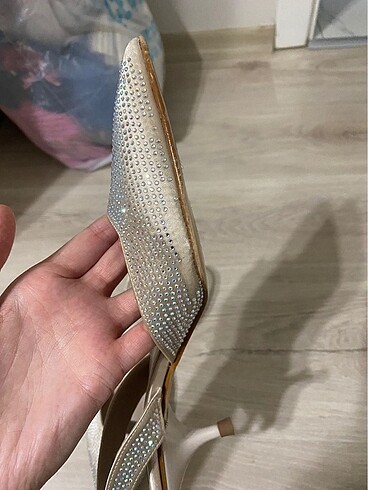 Taşlı topuklu ayakkabı - Görsel 8