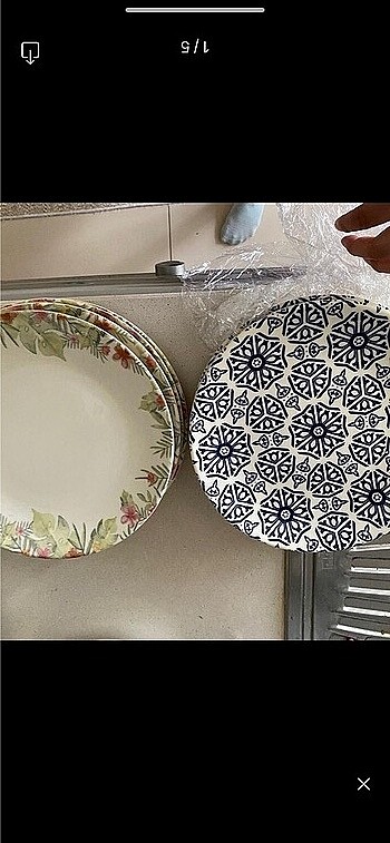 3 servis tabağı otantik