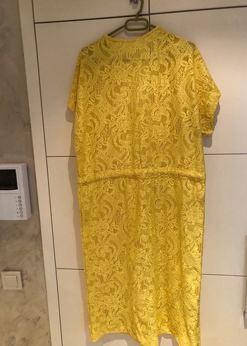 Sarı Uzun Bohem Kadın Elbise - Görsel 2