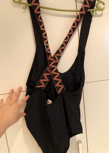 Kemerli Siyah Bağlamalı Kadın Mayo - Görsel 2