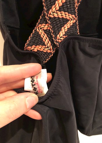 Kemerli Siyah Bağlamalı Kadın Mayo - Görsel 3