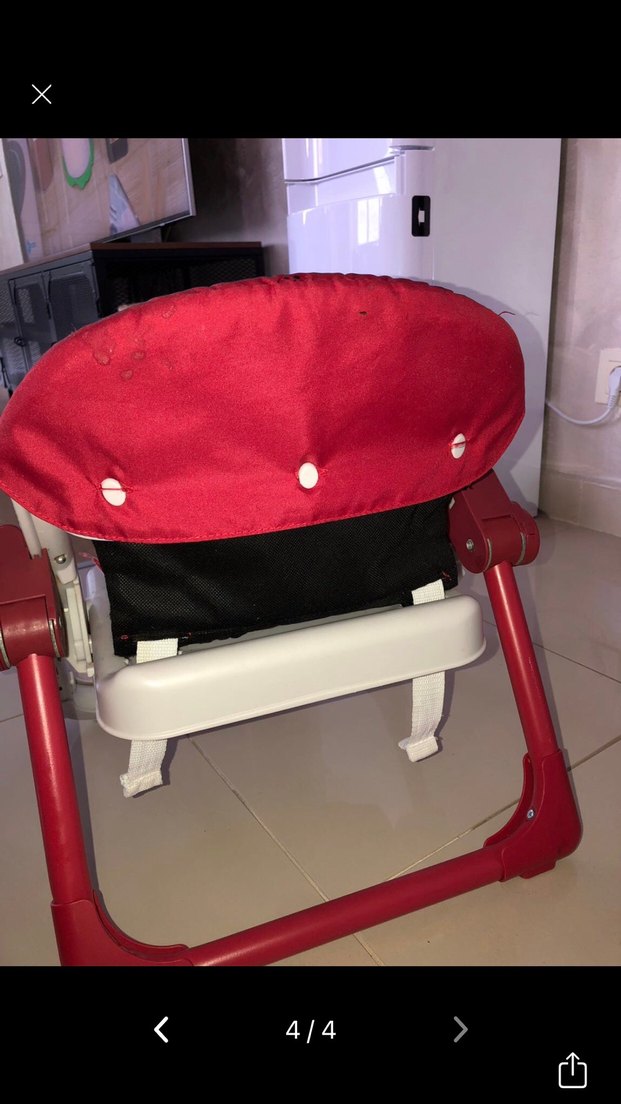 Kırmızı Chicco Bebek Mama Sandalyesi - Görsel 3