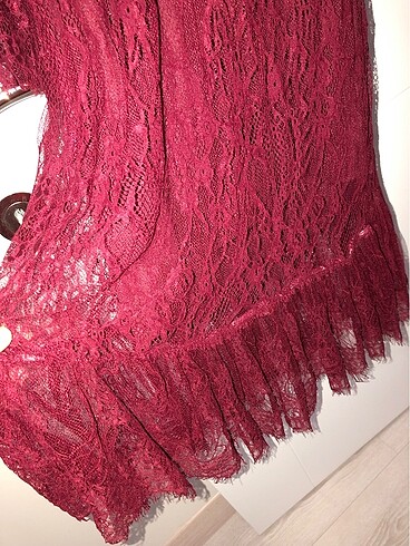 Bordo elbise - Görsel 5