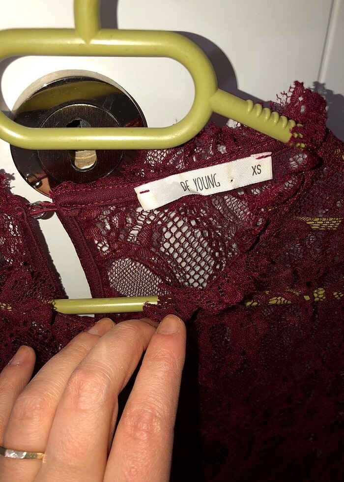 Bordo elbise - Görsel 3