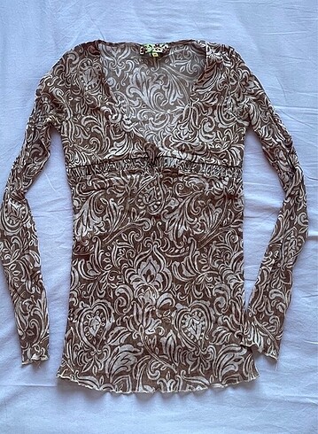 vintage transparan bluz
