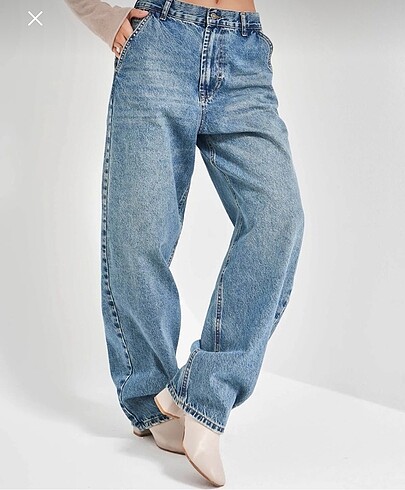 38 Beden Its Basic Fit Bol Kesim Denim Pantolon