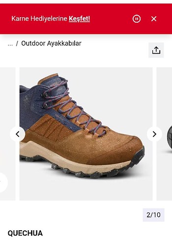QUECHUA
Erkek Su Geçirmez Outdoor Bot - GRİ - MH500 Mid - Görsel 9