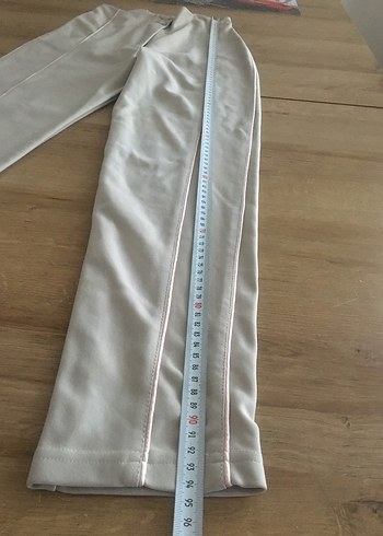 m Beden Beyaz Midi Kadın Kumaş Pantolon