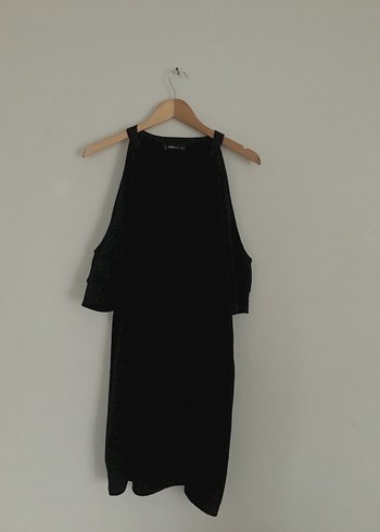 Zara Siyah Mini Straplez Elbise