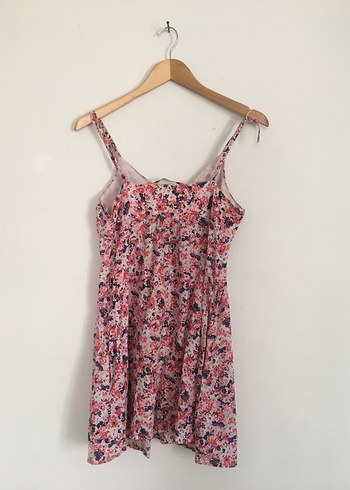 Zara Pembe Bağlamalı Mini Elbise