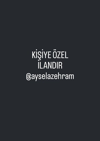 kişiye özel ilandır