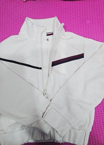 Beyaz fermuarlı çocuk Tommy jeans - Görsel 3