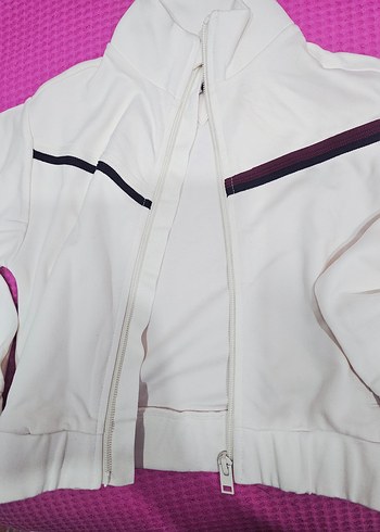 Beyaz fermuarlı çocuk Tommy jeans - Görsel 4