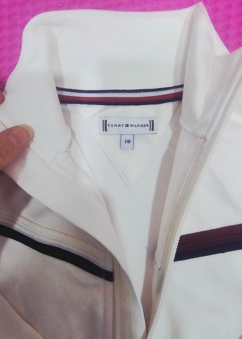 Beyaz fermuarlı çocuk Tommy jeans - Görsel 2