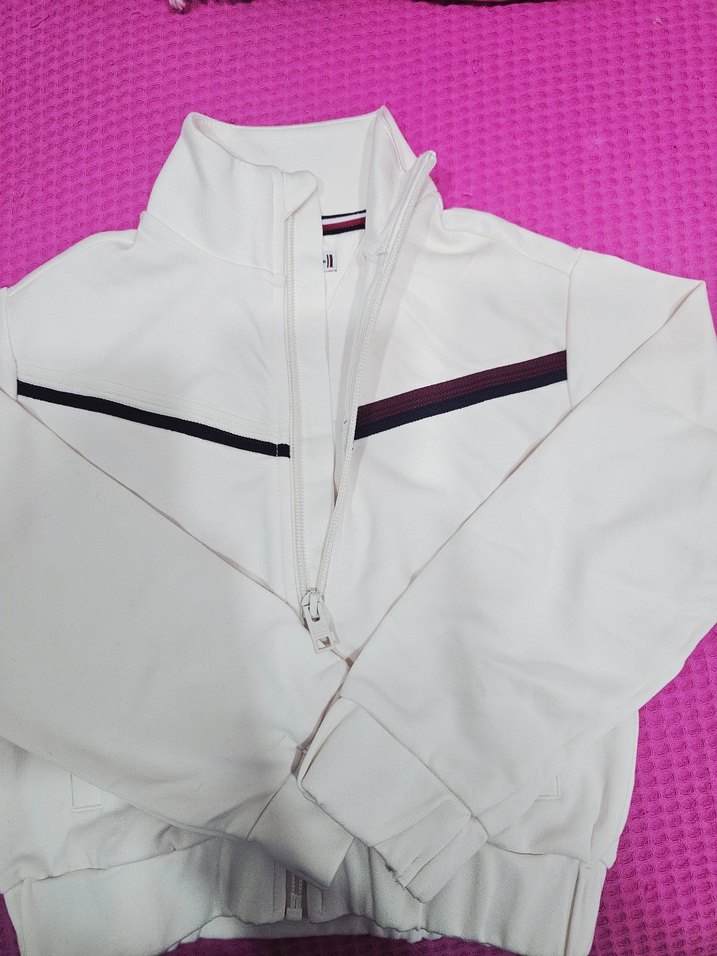 Beyaz fermuarlı çocuk Tommy jeans - Görsel 3