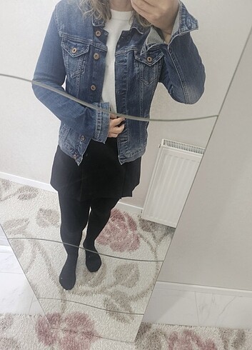 Mavi jeans ceket  - Görsel 6